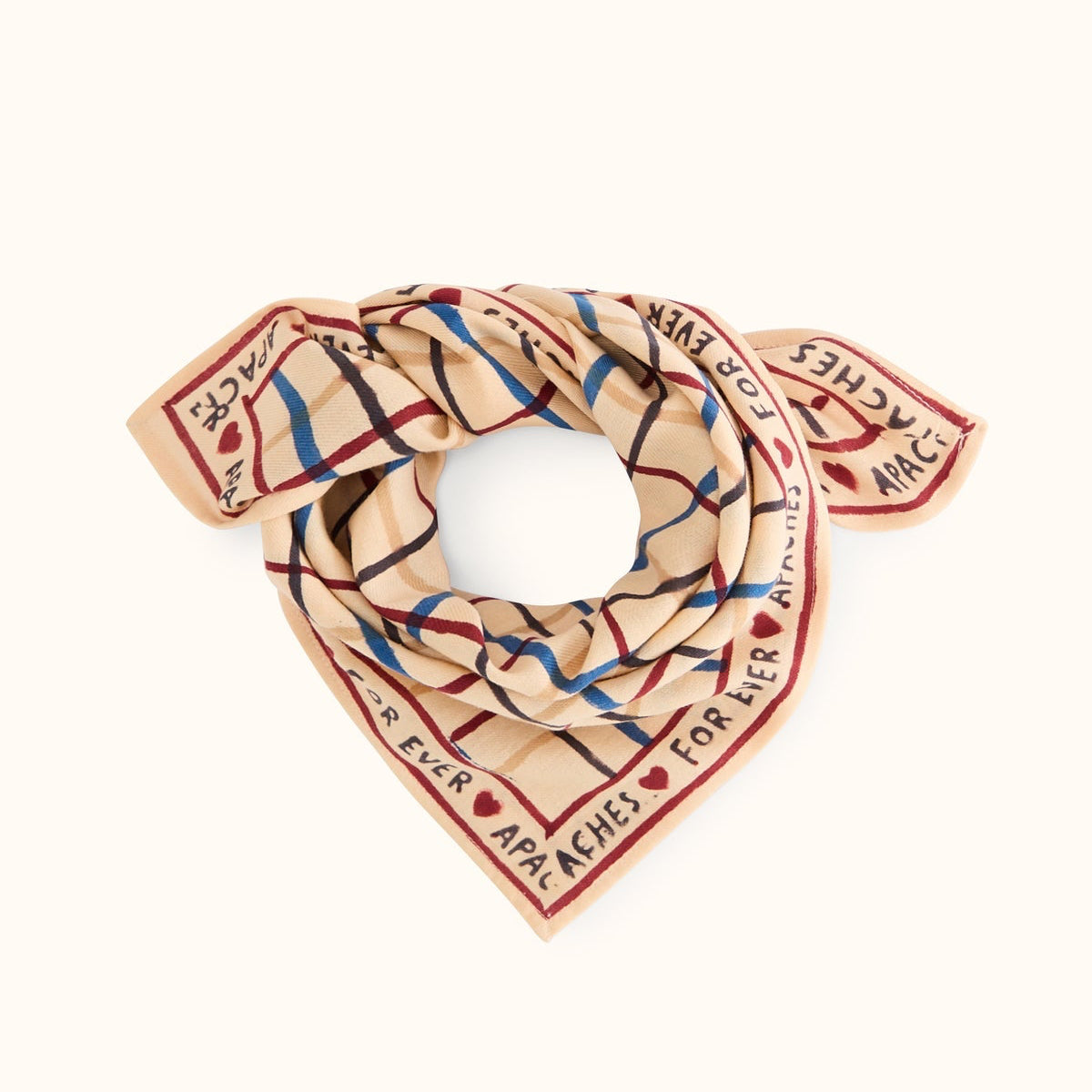 Petit Foulard Apaches Manika - Cahier - Macadamia
