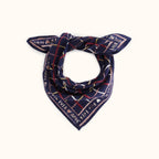 Petit Foulard Apaches Manika - Cahier - Indigo