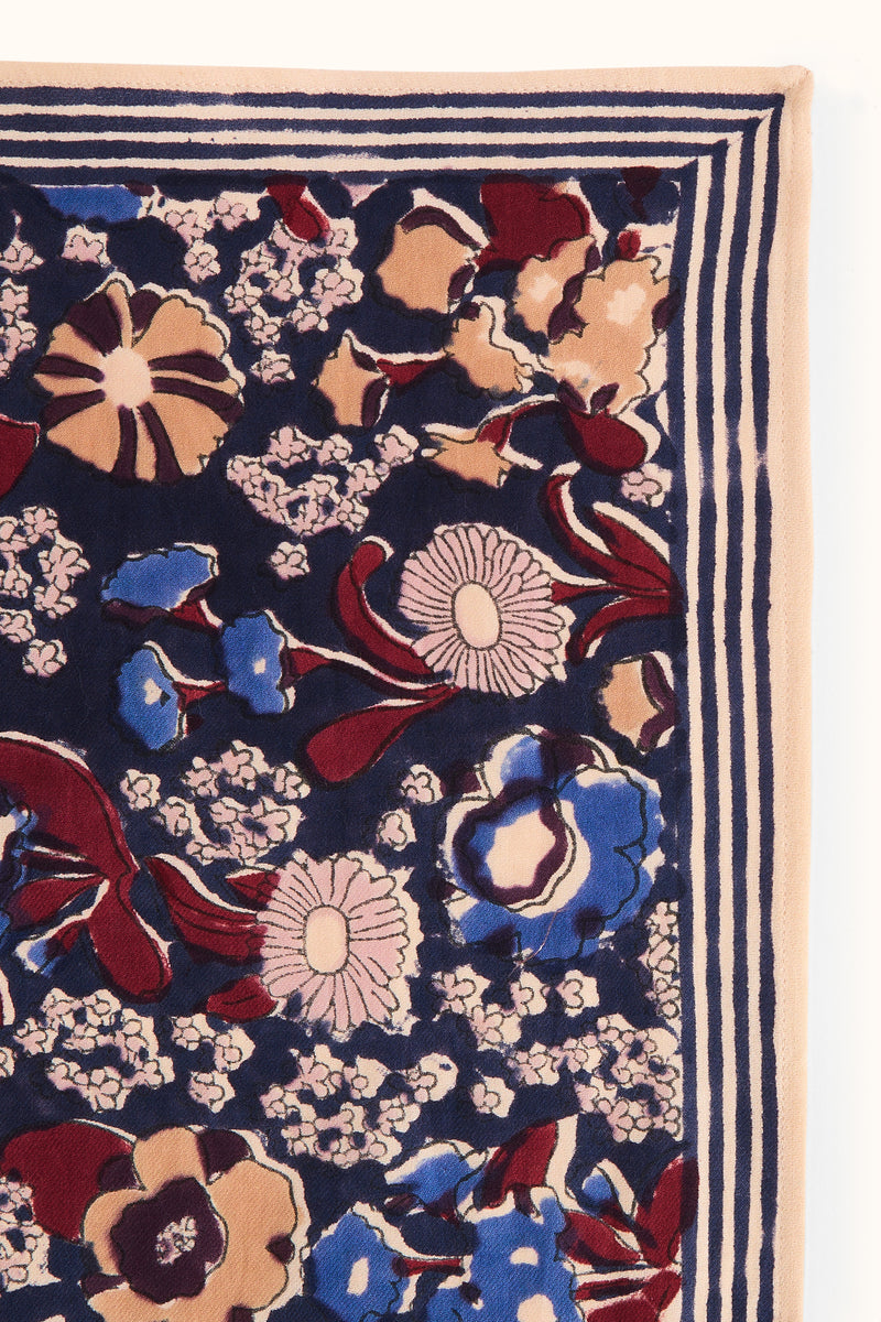 Petit Foulard Apaches Manika - Septembre - Indigo