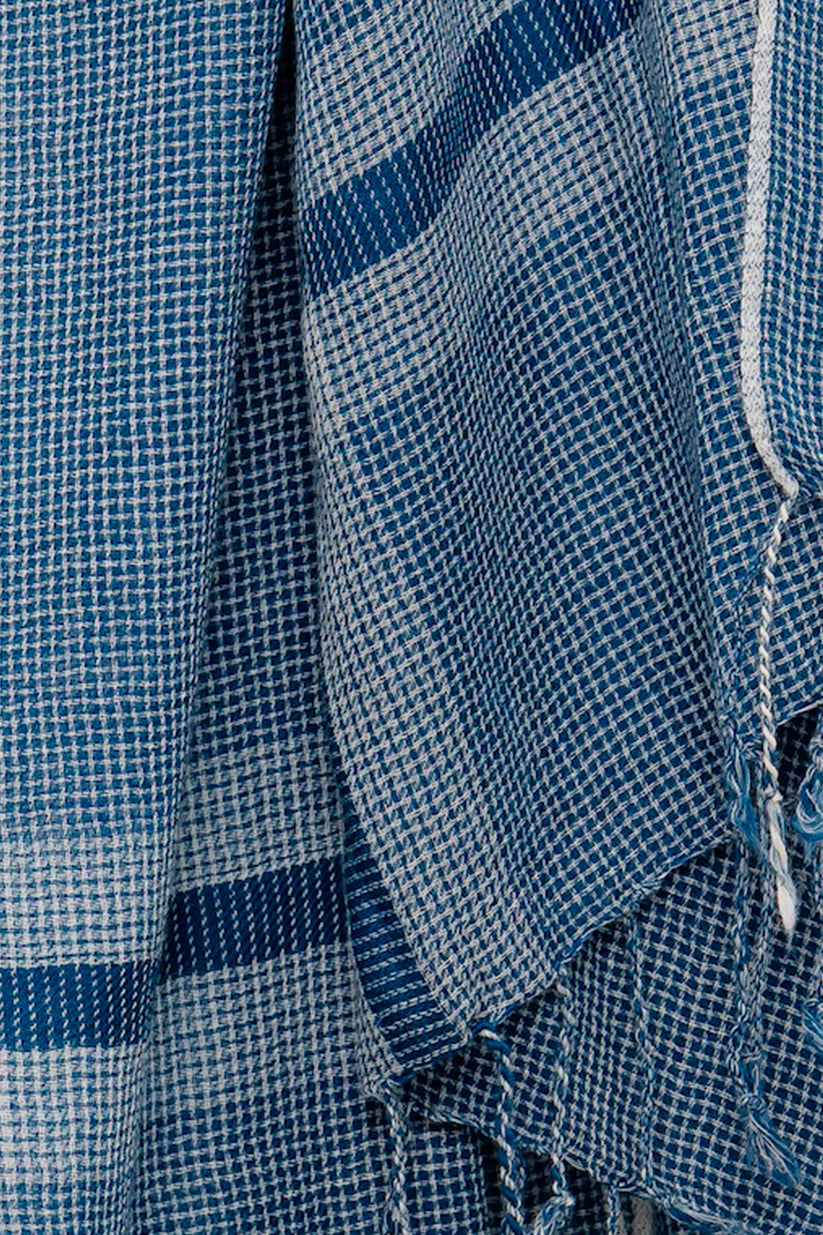 Maxence - Echarpe en laine bleu