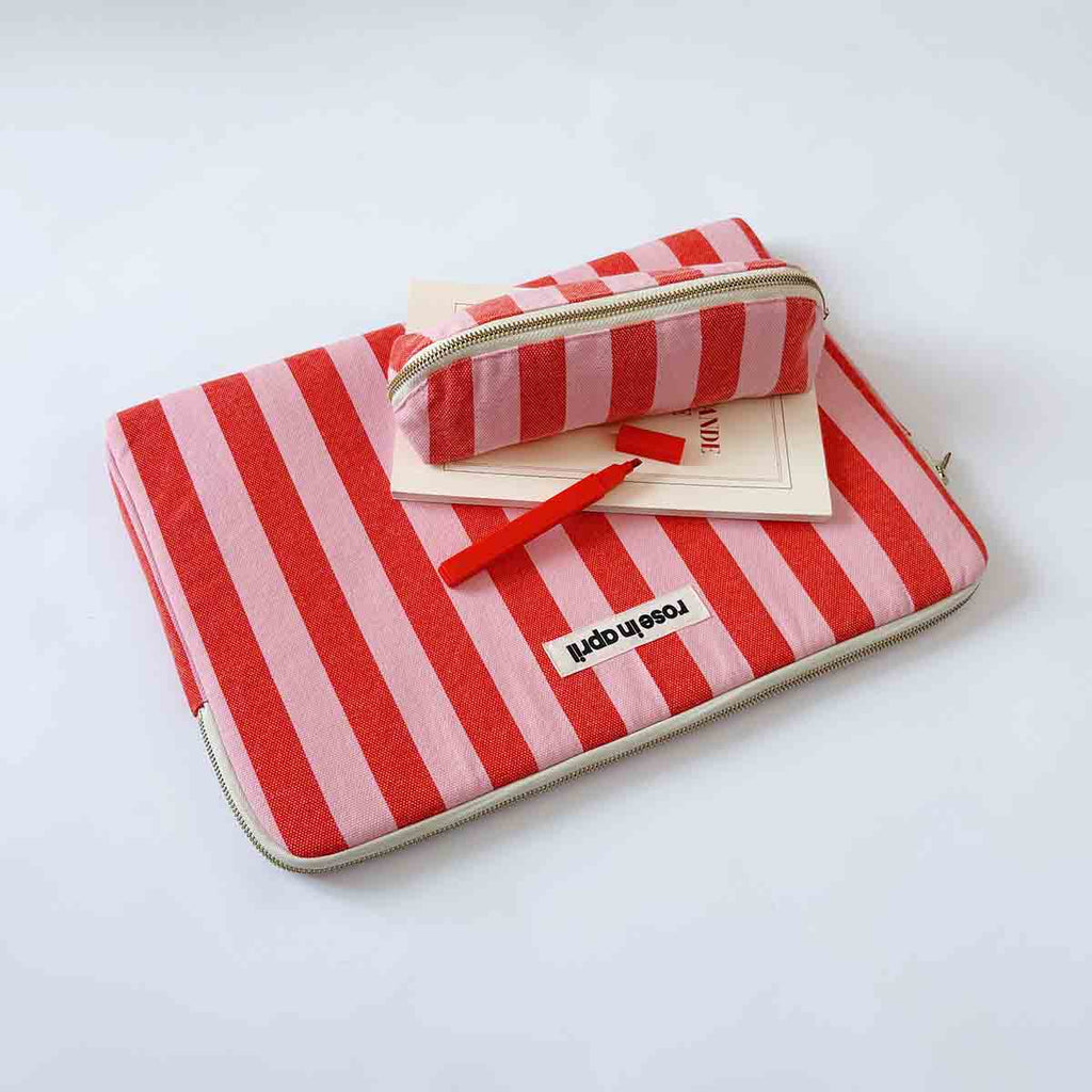 Housse Ordinateur "15&16" Maya - Rayé tomato / candy