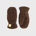 MOS03 - Moufles sherpa en polaire - Marron foncé