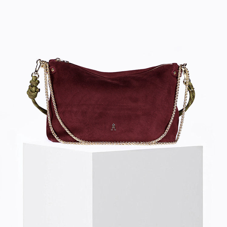 Mallow - Goat leather - Suede Burgundy