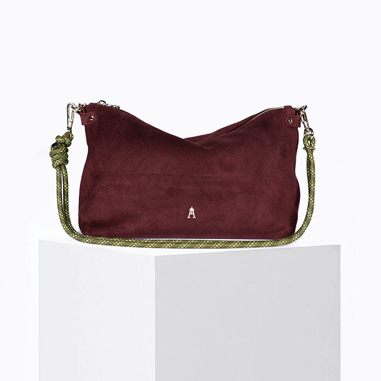 Mallow - Goat leather - Suede Burgundy