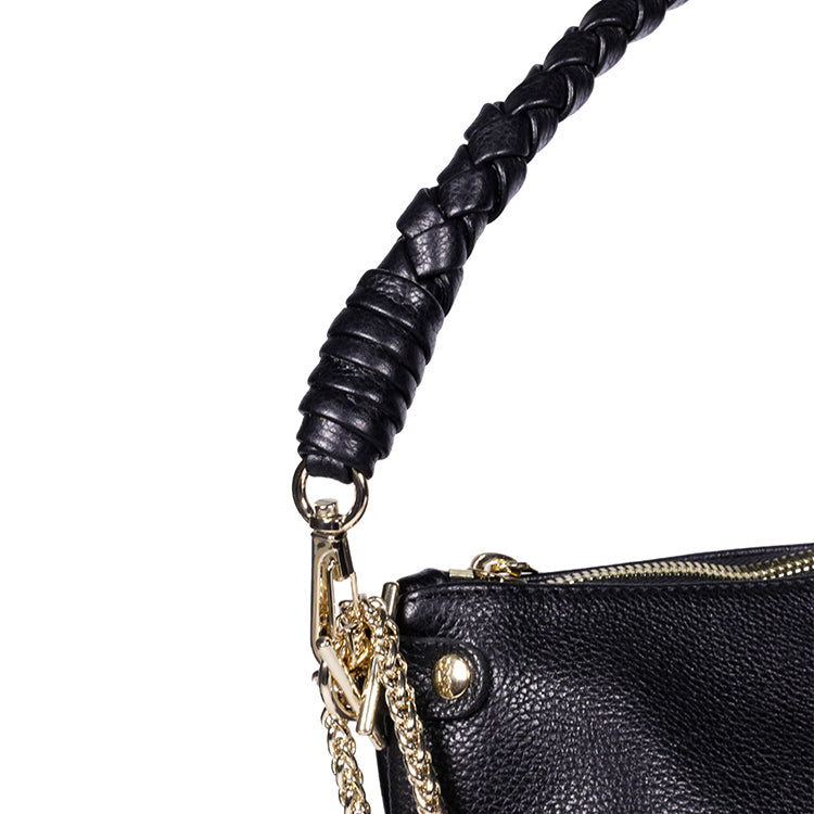 Sac Mallow Twist - Calf Leather Grainé Noir