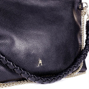 Sac Mallow Twist - Calf Leather Grainé Noir