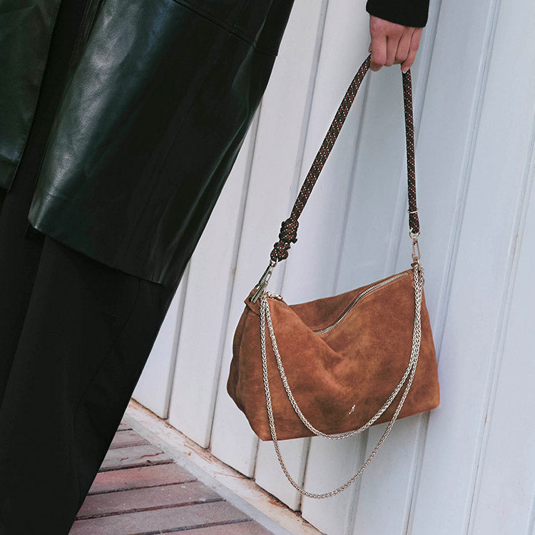 Mallow - Goat leather - Suede Cognac