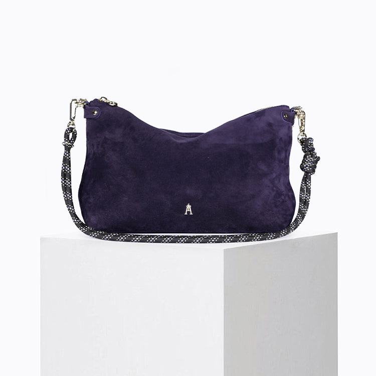 Mallow - Goat leather - Suede Marine