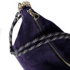 Mallow - Goat leather - Suede Marine
