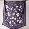Balkans Bleu Orage - foulard en laine et soie