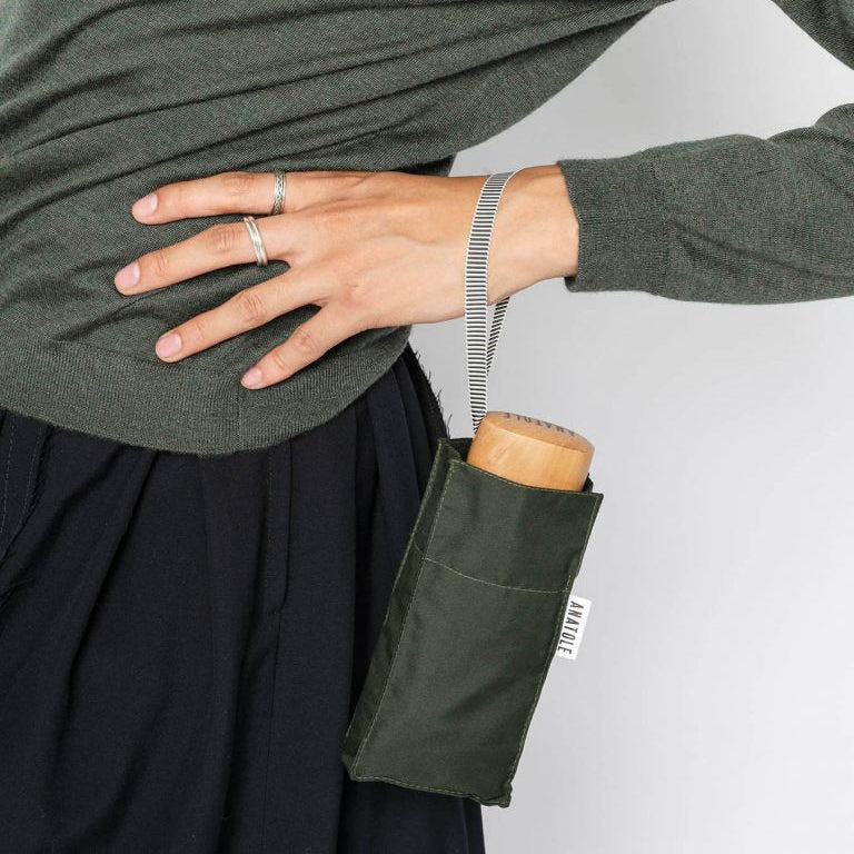 Léonard - Mini parapluie Kaki - micro & solide
