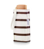 Lazare - Mini parapluie rayé caramel « marinière » – micro & solide