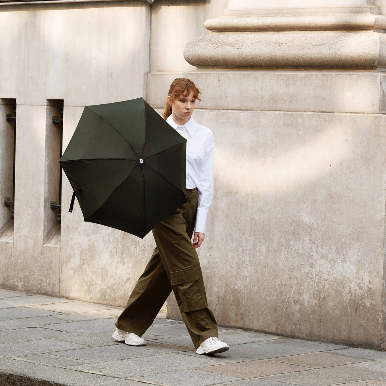 Léonard - Mini parapluie Kaki - micro & solide