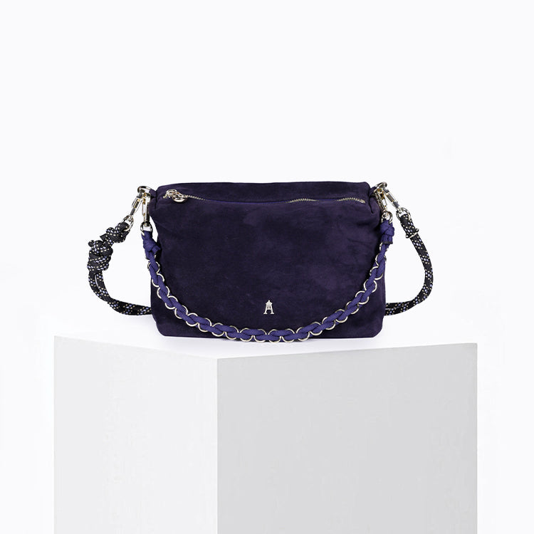 Mini Halo - Calf Leather - Suede Marine
