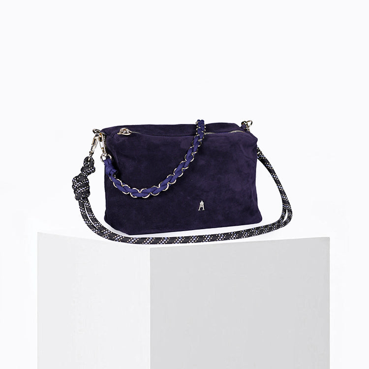 Mini Halo - Calf Leather - Suede Marine