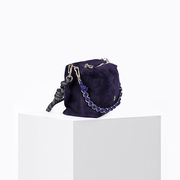 Mini Halo - Calf Leather - Suede Marine