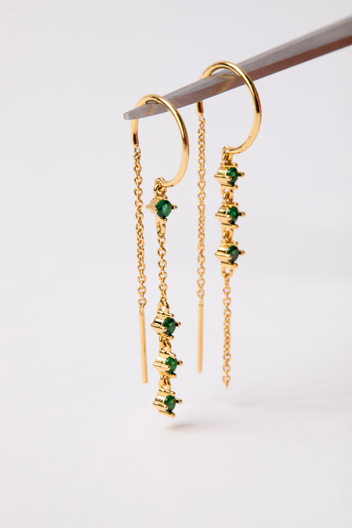 Green Rialto Or - Boucles d'oreilles