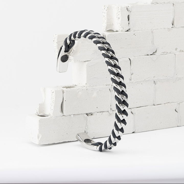 Bracelet Navarch Curb - Navy | Silver