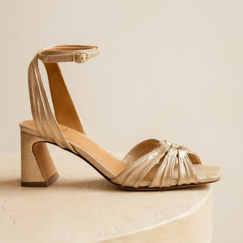 Ornelle - Champagne irisé / Cuir Lamé