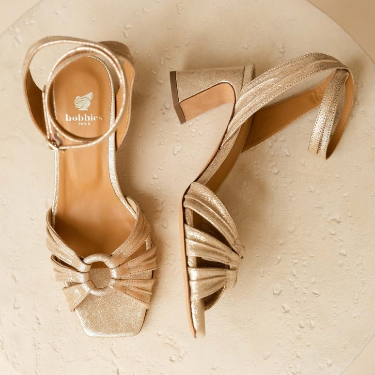 Ornelle - Champagne irisé / Cuir Lamé