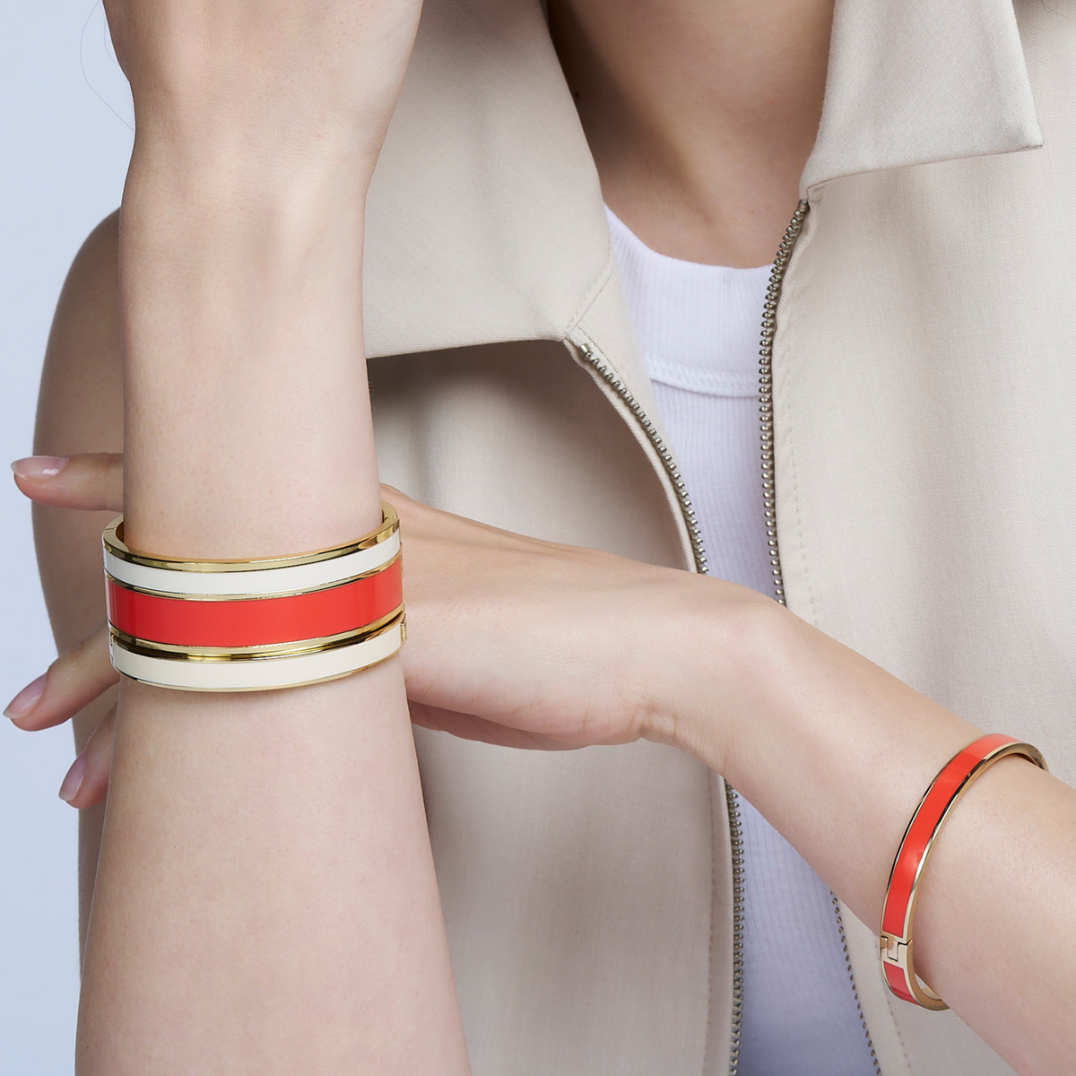 Bracelet Bangle - Blanc Sable