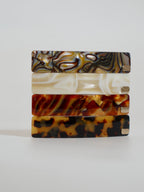 Barrette acétate 9 cm - Nacre Ecru