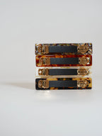 Barrette acétate 9 cm - Nacre Ecru