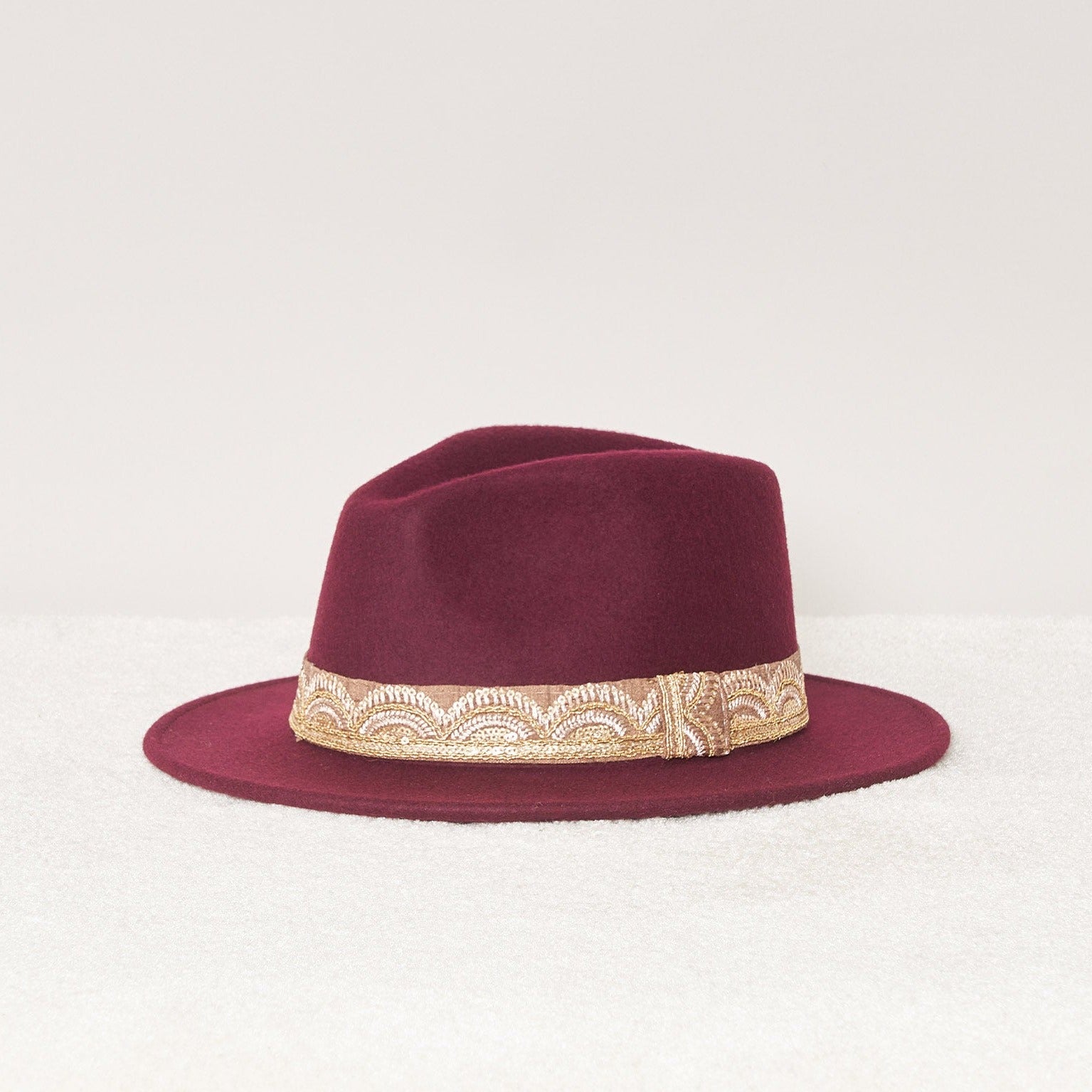 Jim Bordeaux - chapeau en laine