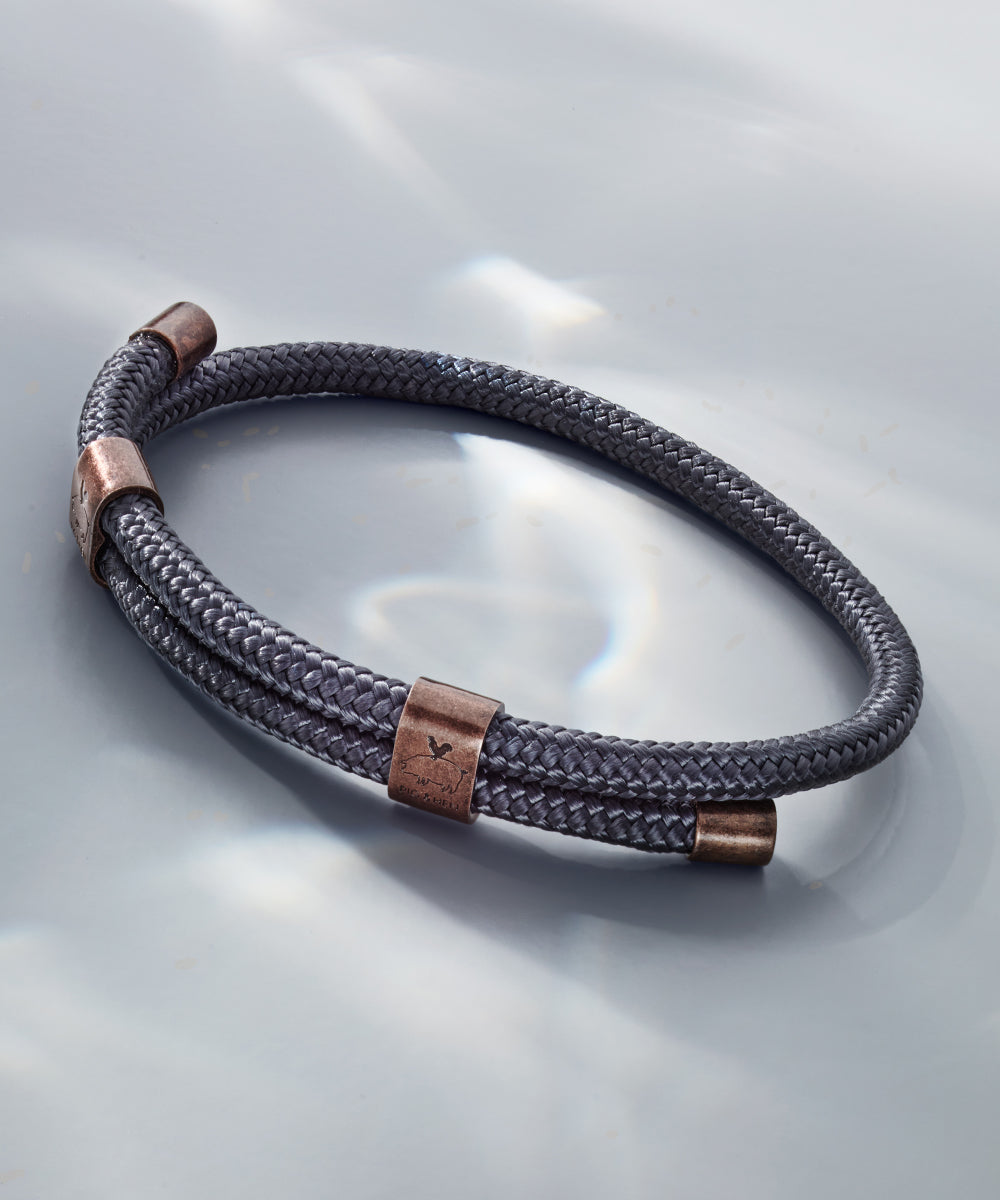 Bracelet Little Lewis DBL - Slate Gray | Bronze