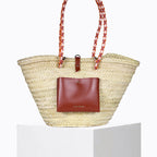 Panier Holiday - Canvas & CalfLeather - Terra