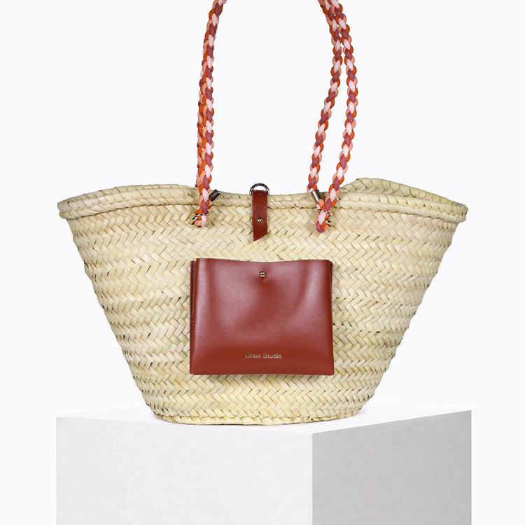 Panier Holiday - Canvas & CalfLeather - Terra
