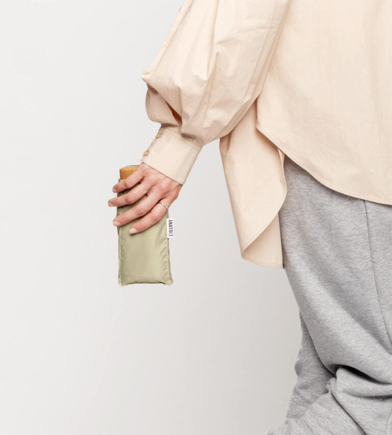 Elise - Mini parapluie vert olive – micro & solide