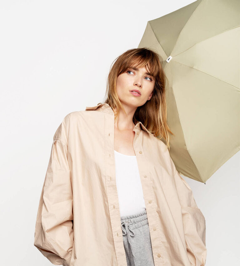 Elise - Mini parapluie vert olive – micro & solide