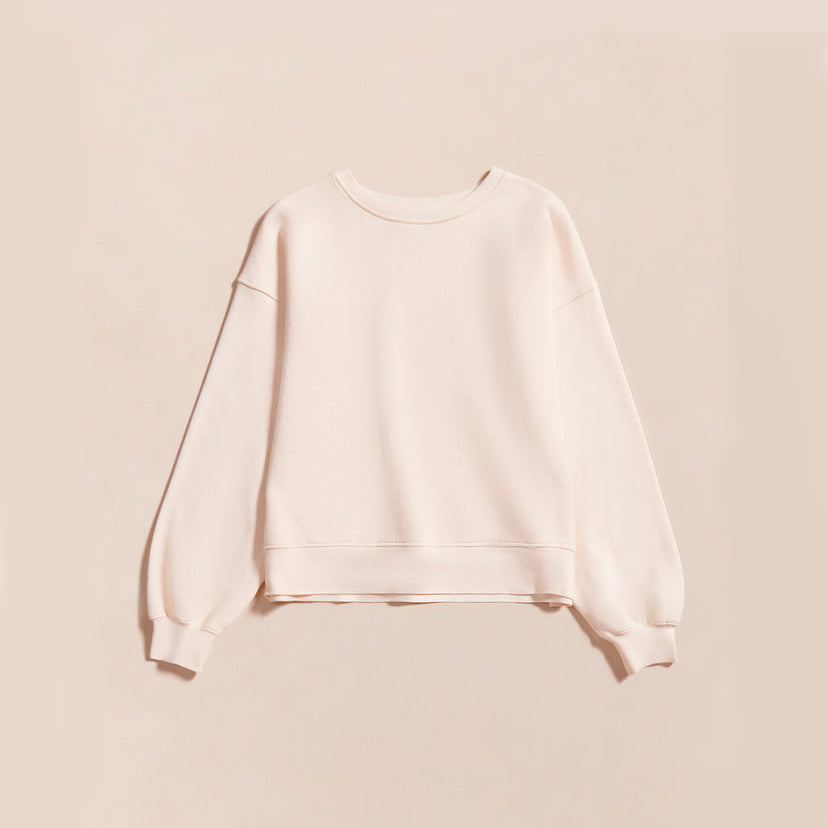 Sweat Cœur solaire femme avec coudières en coton bio