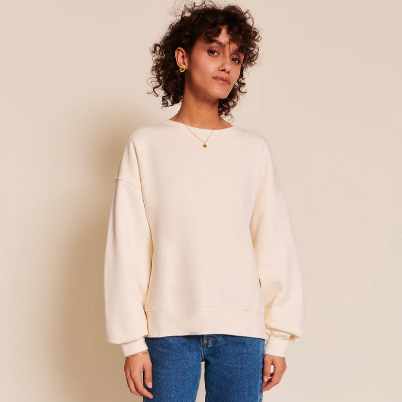Sweat Cœur solaire femme avec coudières en coton bio