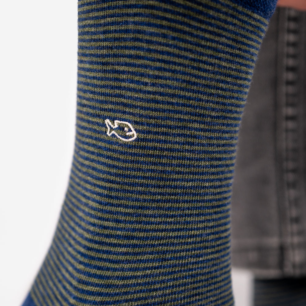 Chaussettes rayées élégante #RA64 - Homme