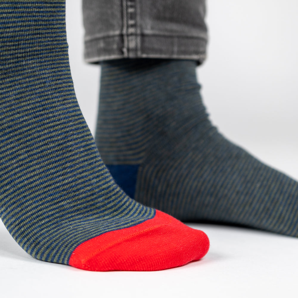 Chaussettes rayées élégante #RA64 - Homme