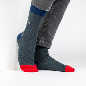 Chaussettes rayées élégante #RA64 - Homme