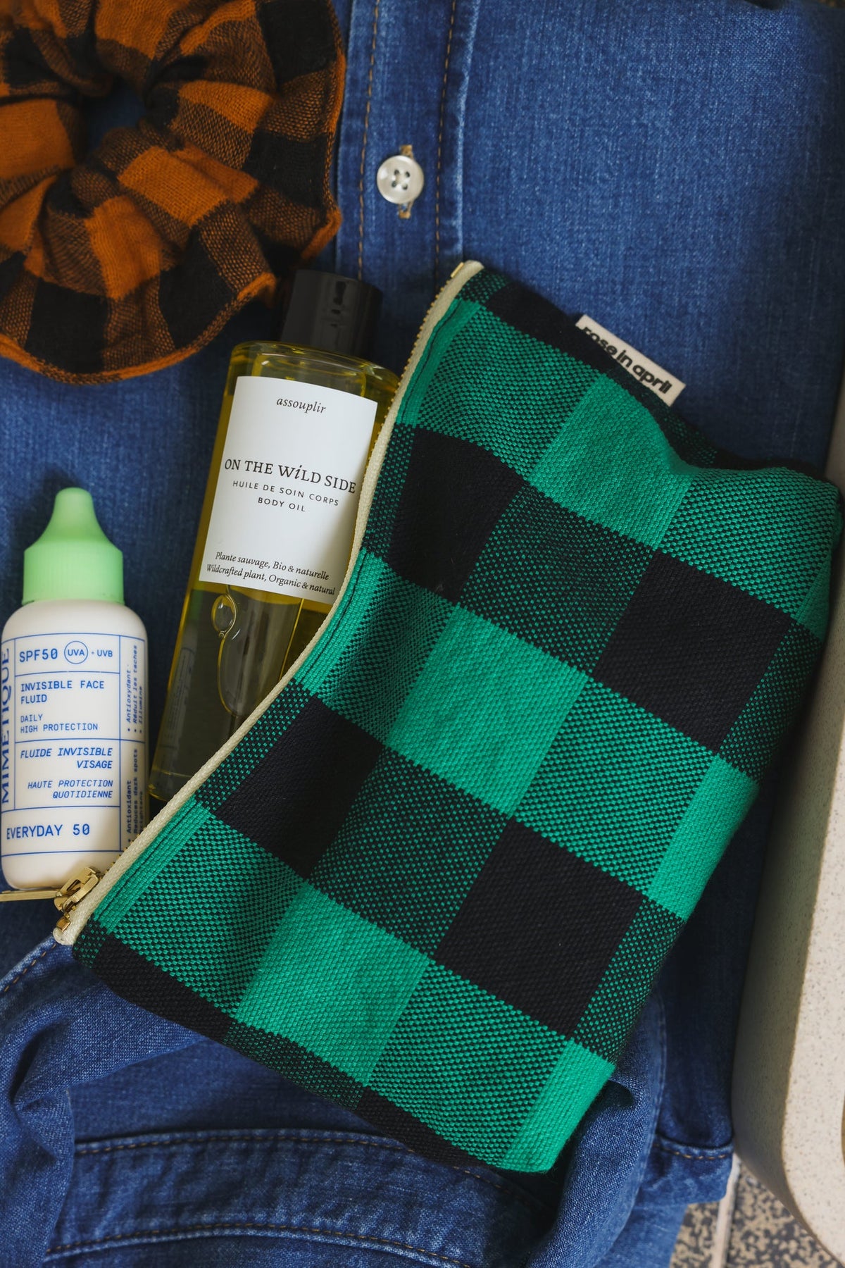 Trousse Sofia - Vichy Vert