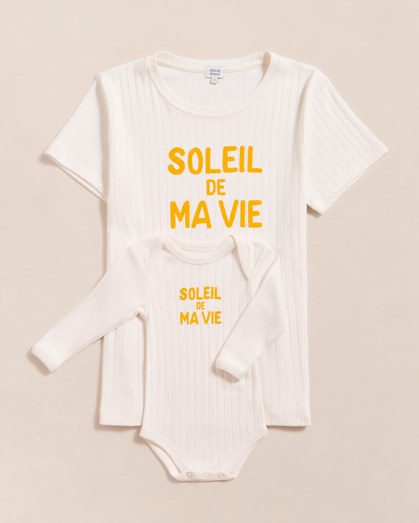 6-12 Mois - Body Soleil de ma vie en coton - Bébé