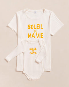 6-12 Mois - Body Soleil de ma vie en coton - Bébé