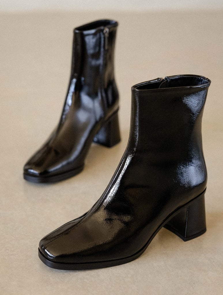 Scarlett Noir Vinyl - Cuir Verni Froissé
