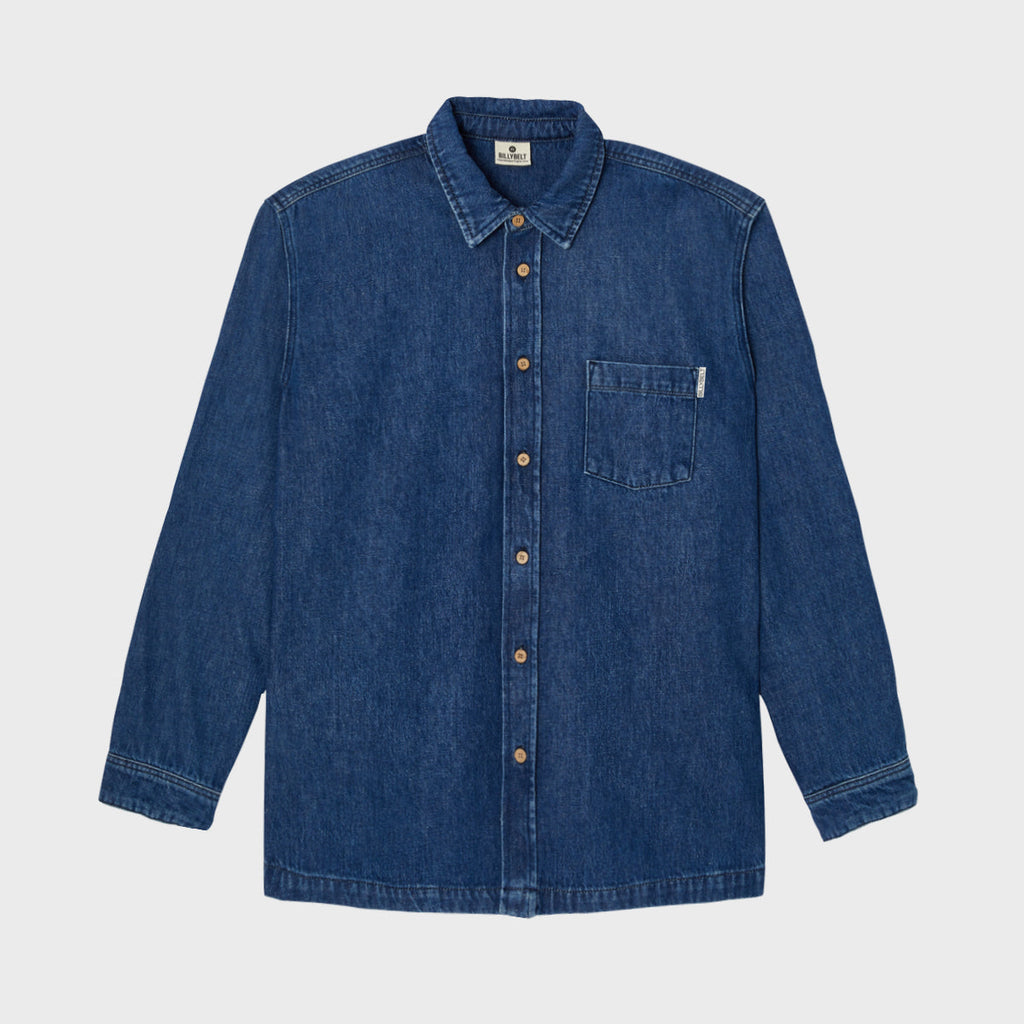 SD02- Surchemise en maille infroissable - Jean Foncé