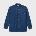 SD02- Surchemise en maille infroissable - Jean Foncé