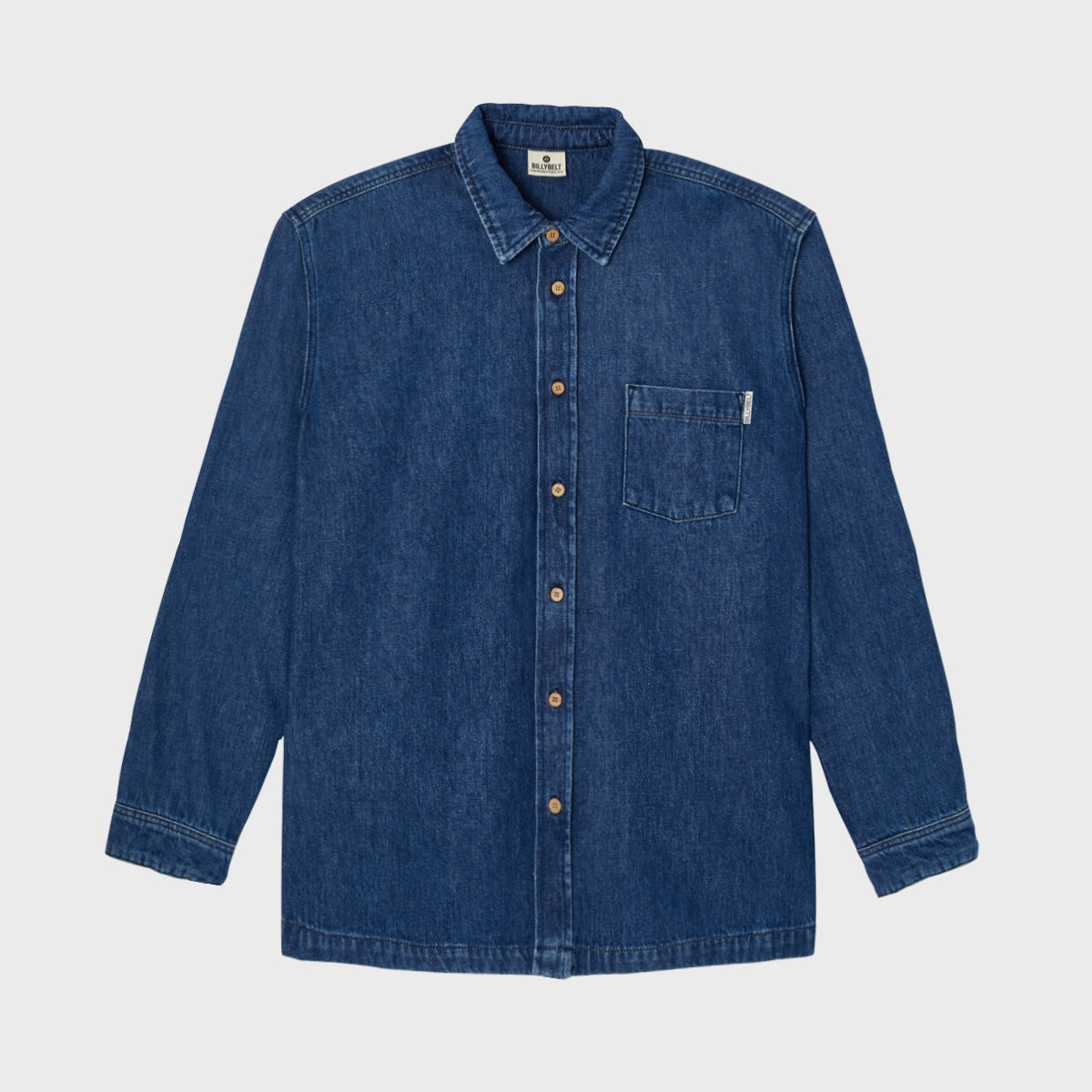 SD02- Surchemise en maille infroissable - Jean Foncé
