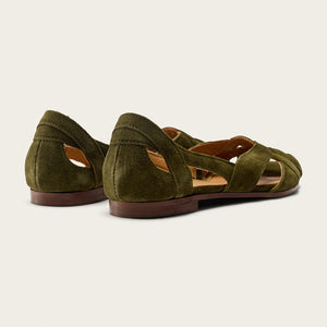 Clémentine - Cuir Kaki Suède