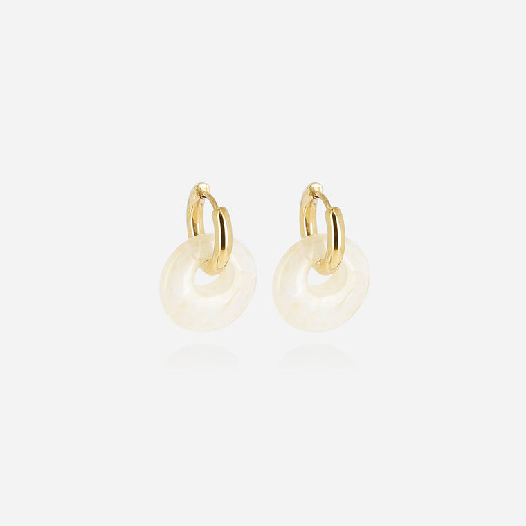 Boucles d'oreilles - Shade - nacre et marron