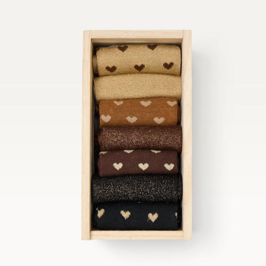 Coffret 7 chaussettes Coeur - Femme