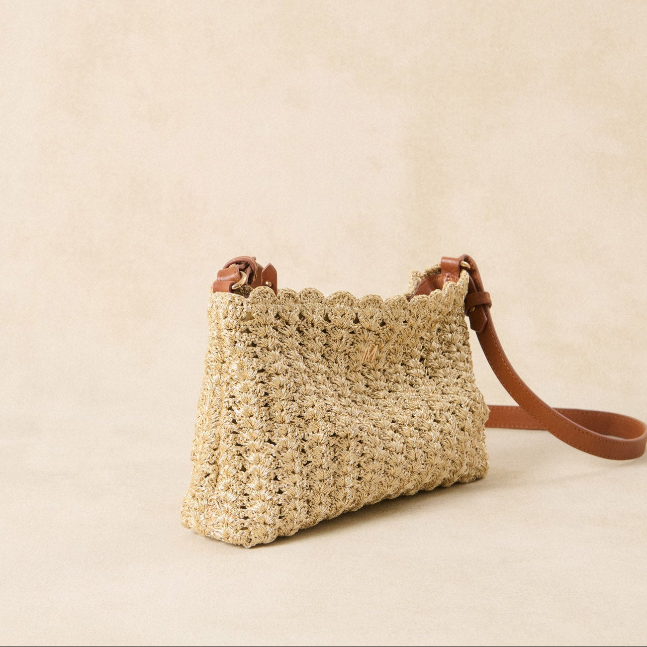 Sac petit crochet Serion Violette - Doré