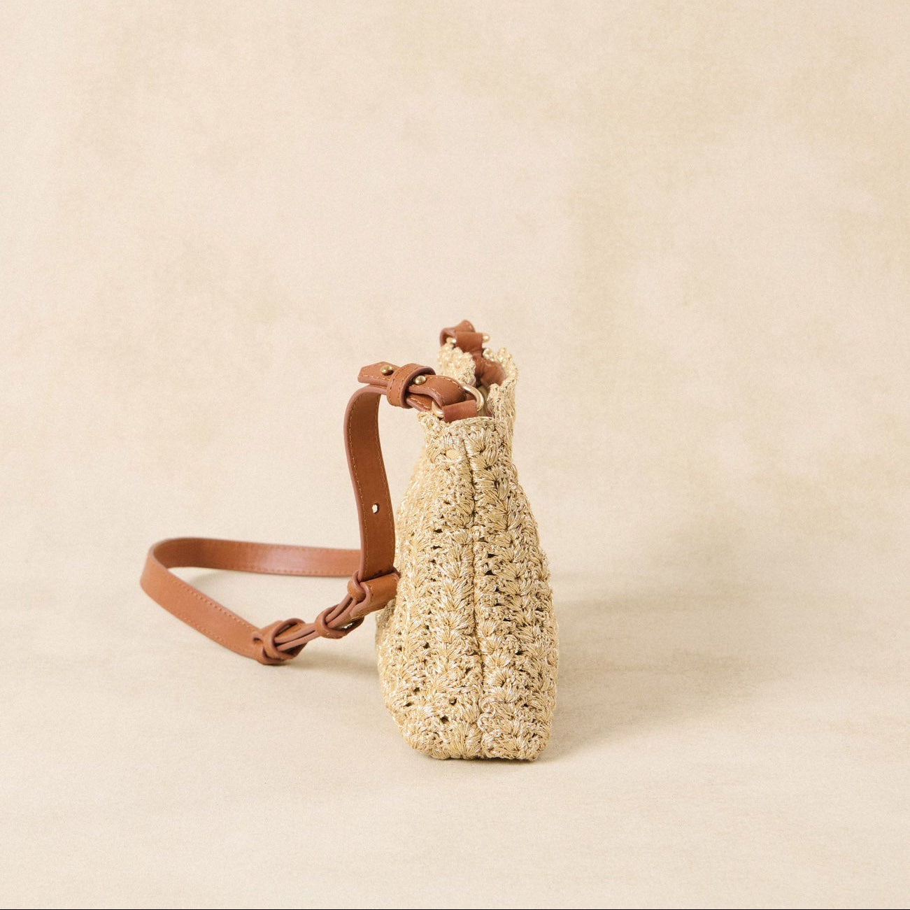 Sac petit crochet Serion Violette - Doré